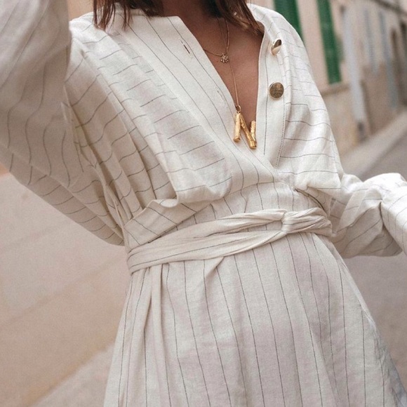 Blogger Fav Gold Bamboo Pendant Alphabet Necklace - Picture 2 of 7